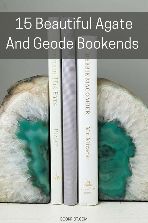 Pink Geode Bookends